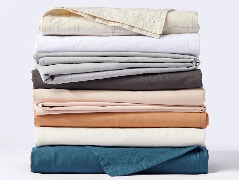 Anti - Pill Microfiber Sheets for a Smooth AppearanceOrganic Crinkled Percale Sheet Sets by Coyuchi