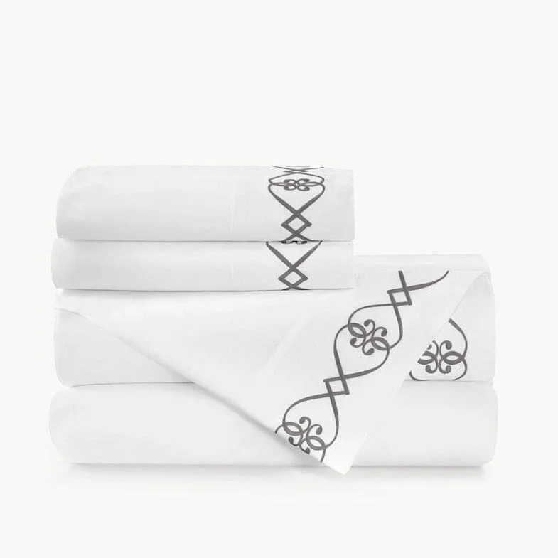 Twin - Size Sheet Sets with a Pillow ProtectorConcerto Graphite Sheets by Peacock Alley Twin - Size Sheet Sets with a Pillow ProtectorConcerto Graphite Sheets by Peacock Alley