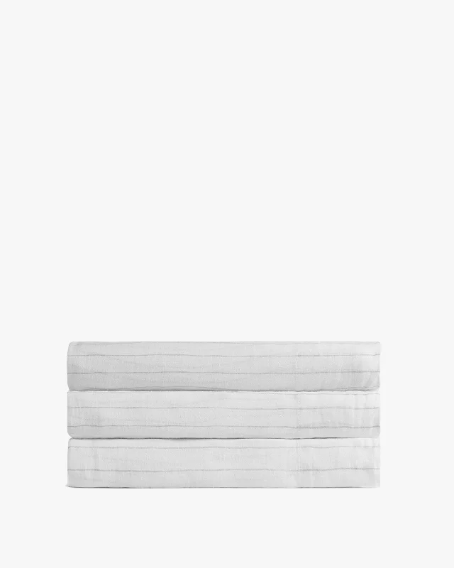 Rayon - Cotton Sheets for a Breathable and Soft BlendPinstripe Linen Top Sheet