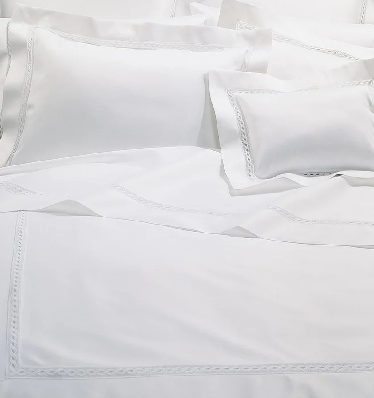 Moisture - Wicking Cotton Sheets for a Dry and Comfortable SleepMillesimo White Sheet Set by Sferra Moisture - Wicking Cotton Sheets for a Dry and Comfortable SleepMillesimo White Sheet Set by Sferra