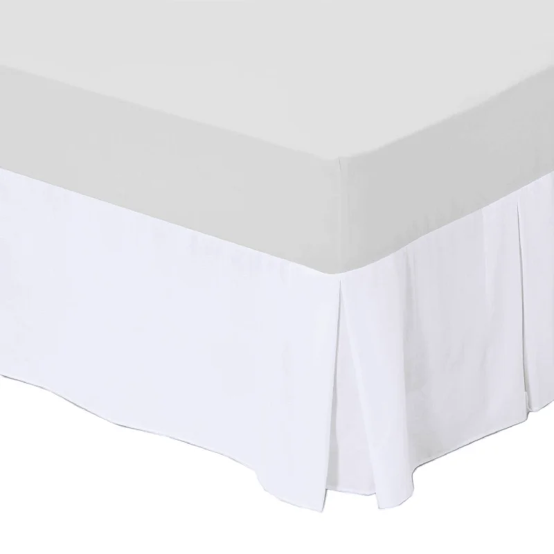 Anti - Pill Microfiber Sheets for a Smooth AppearanceWhite Bed Base Valance Superking Box Pleated Platform Divan with 16" Drop Anti - Pill Microfiber Sheets for a Smooth AppearanceWhite Bed Base Valance Superking Box Pleated Platform Divan with 16" Drop