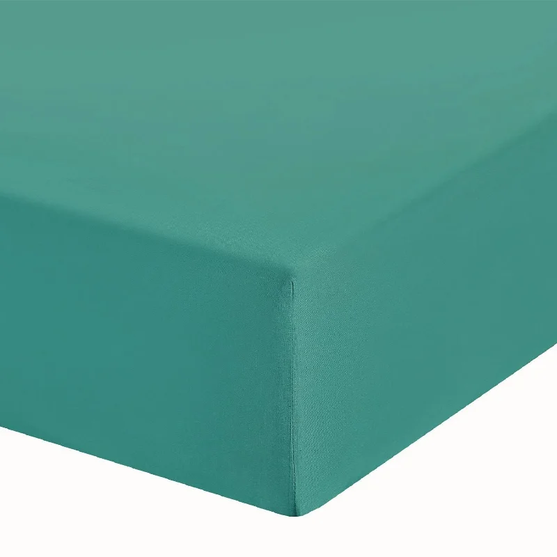 Polyester - Cotton Blend Sheets for Durability and ComfortTeal Double Bed Fitted Sheet 10" Deep Fully Elasticated Polyester - Cotton Blend Sheets for Durability and ComfortTeal Double Bed Fitted Sheet 10" Deep Fully Elasticated