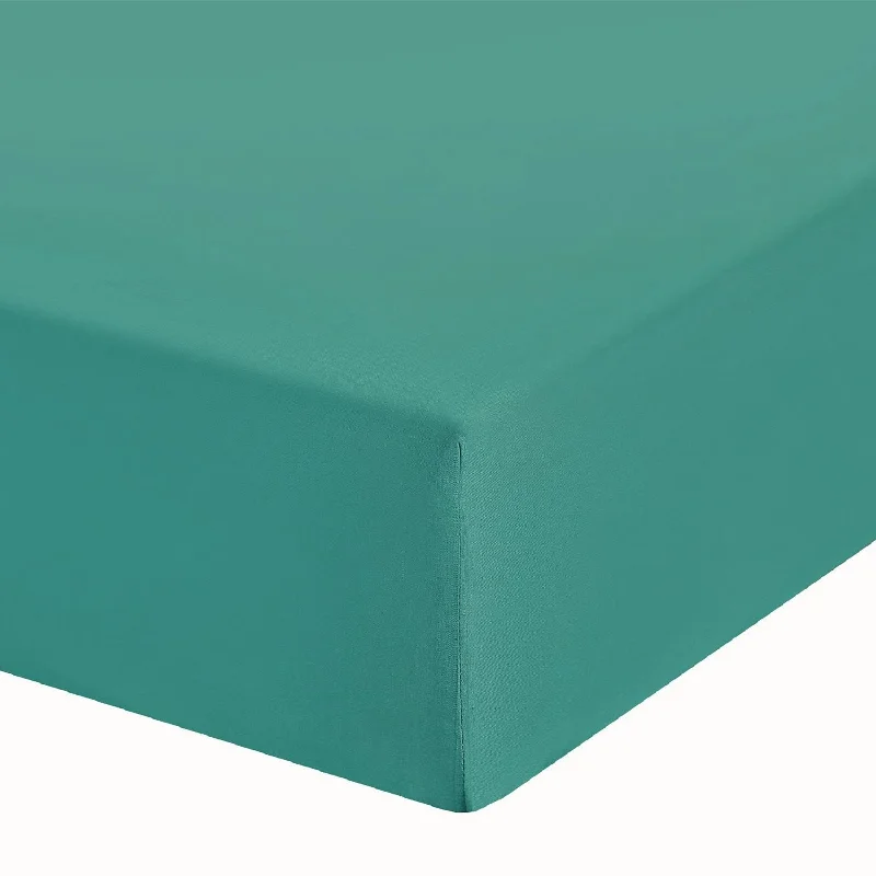 Rayon - Cotton Sheets for a Breathable and Soft BlendTeal Single Fitted Sheet 10" Deep Fully Elasticated Rayon - Cotton Sheets for a Breathable and Soft BlendTeal Single Fitted Sheet 10" Deep Fully Elasticated